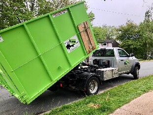 Bin There dump That truck Being Delivered